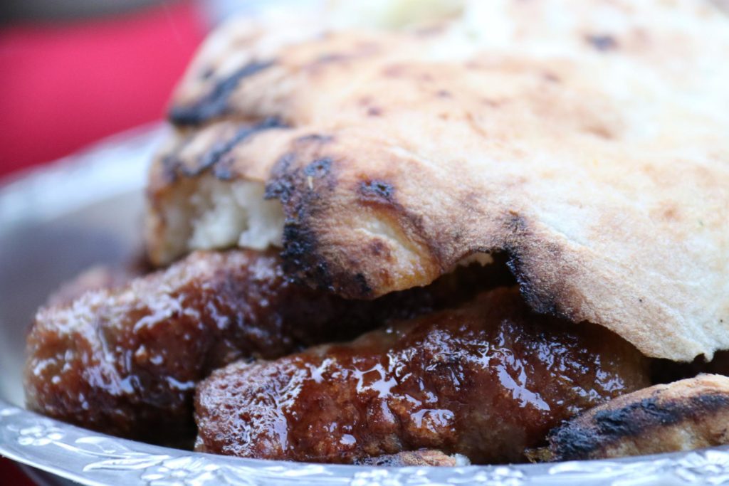 Minced meat specialty, called cevapi