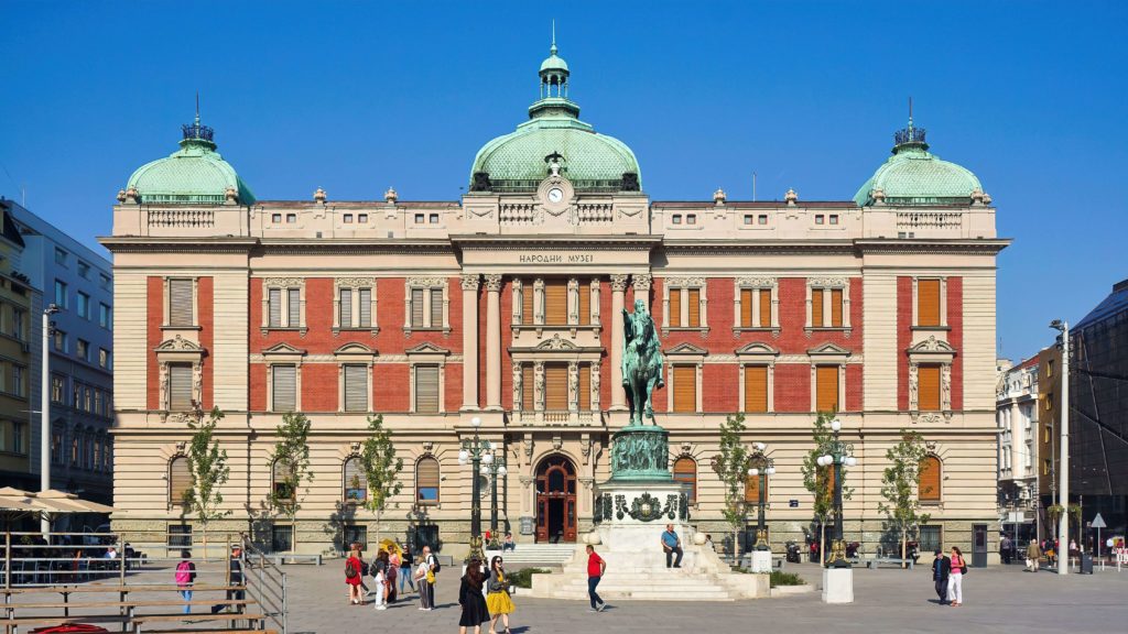 The building of the National Museum in Belgrade, Serbia