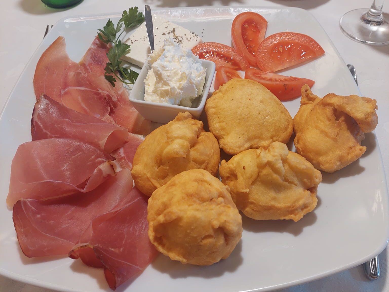 Uštipci at restaurant Gigo, one of the great breakfast spots in Zemun