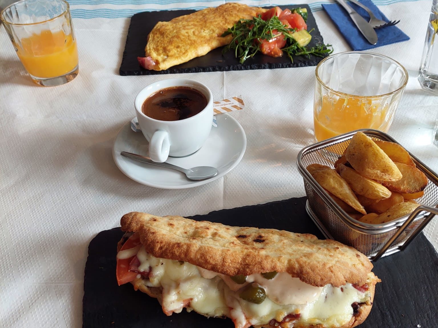 Breakfast at Taverna Piatakia, one of the breakfast spots in Zemun